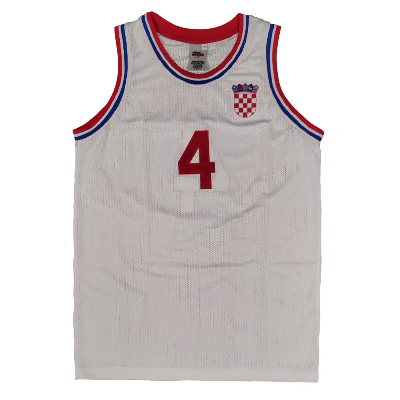 Camiseta Drazen Petrovic baloncesto FIBA Croacia blanca