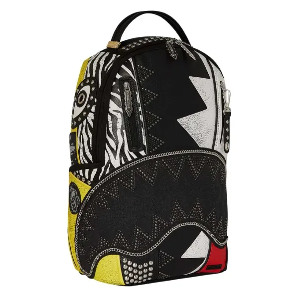 Mochila en piel sintetica Sprayground Punk Rock Shark, frontal