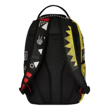 Mochila en piel sintetica Sprayground Punk Rock Shark, trasera