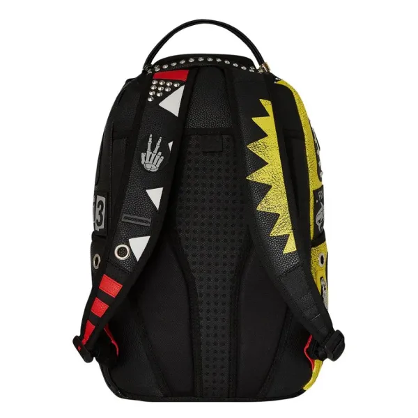 Mochila en piel sintetica Sprayground Punk Rock Shark, trasera