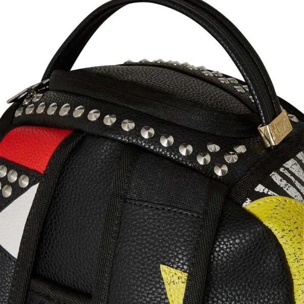 Mochila en piel sintetica Sprayground Punk Rock Shark detalle asa