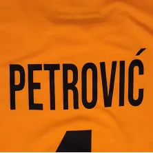Camiseta de baloncesto manga corta Drazen Petrovic Sibenka, detalle
