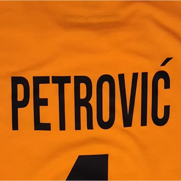 Camiseta de baloncesto manga corta Drazen Petrovic Sibenka, detalle