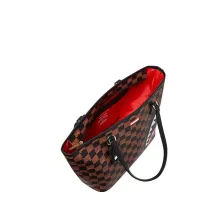 Sprayground Peeking Character Check Tote, interior