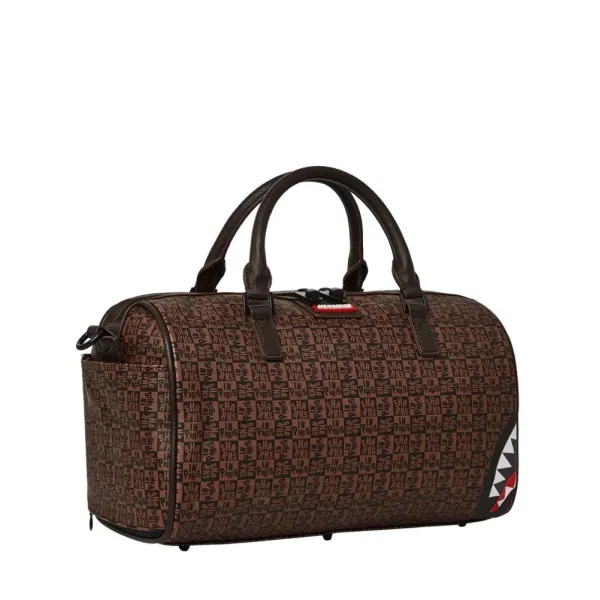 Bolsa de viaje Sprayground mini Duffle Sharks in Paris check lateral