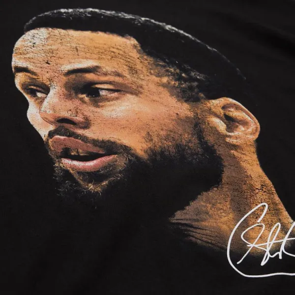 Camiseta manga corta Stephen Curry NBA real big face detalle