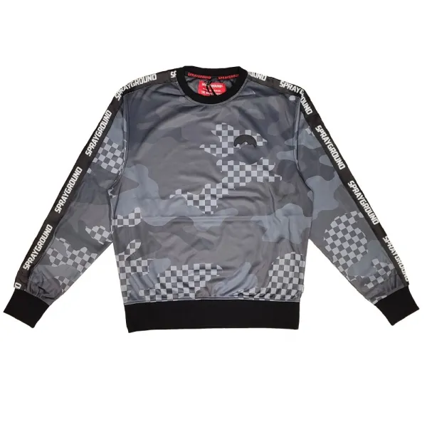 Sudadera Spraygound Grey Camo Crew frontal