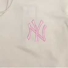 Sudadera New York Yankees MLB logo rosa bordado