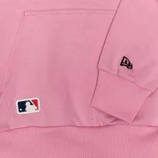 Sudadera rosa LA Dodgers New Era detalle logo