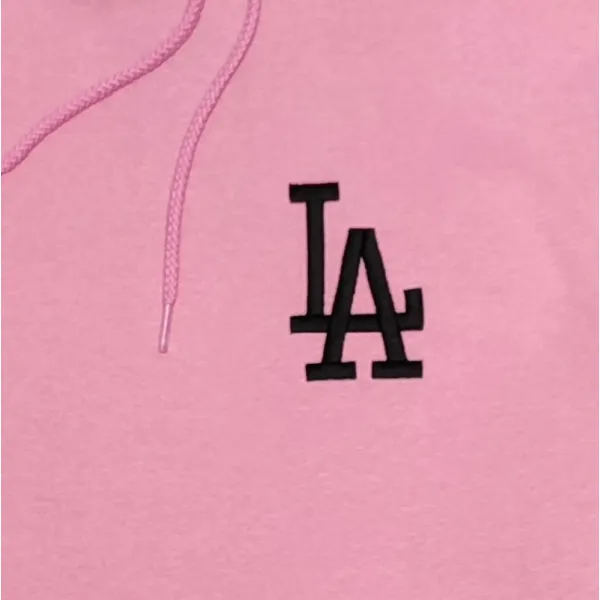 Sudadera rosa LA Dodgers New Era logo bordado