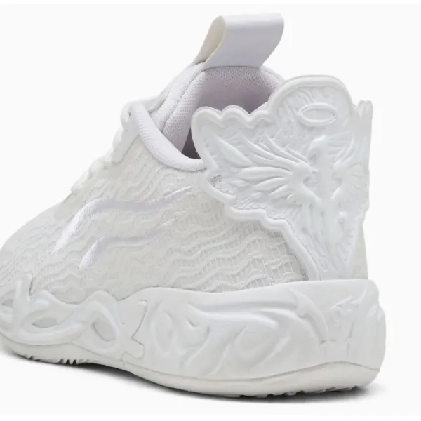 Zapatillas Puma MB 04 Low Junior blanca detalle