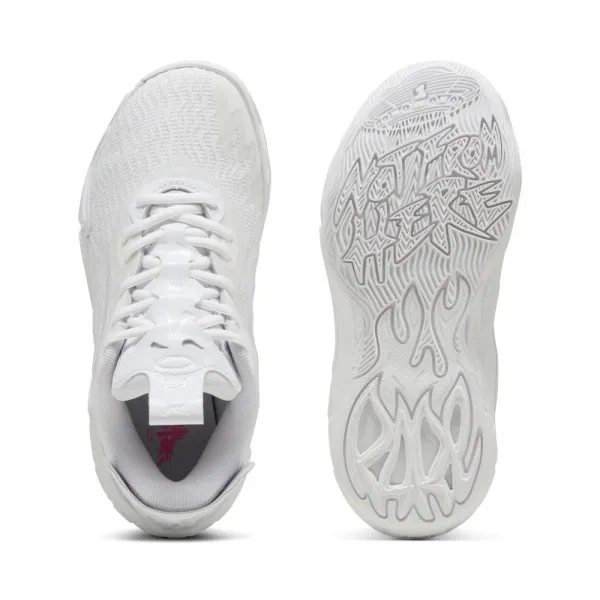 Zapatillas Puma MB 04 Low Junior blanca superior