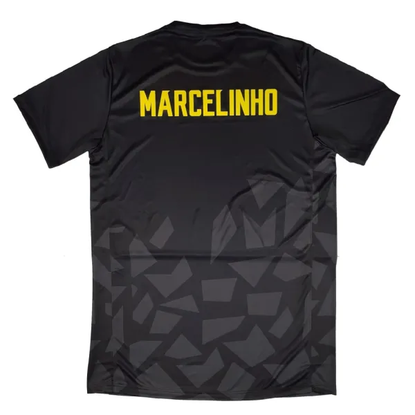 Camiseta calentamiento replica Marcelinho Huertas CBC La Laguna Tenerife ACB 2025 Negra, trasera