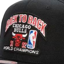 Gorra plana Snapback Chicago Bulls Back To Back 1992 Champions bordado