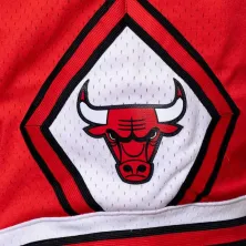 Short de baloncesto Chicago Bulls retro Swingman rojo 1998 detalle