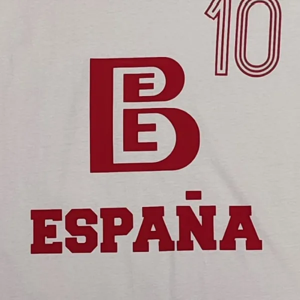 Camiseta manga corta Fernando Martin España blanca detalle 1