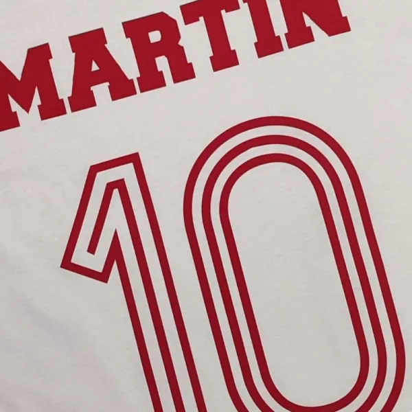 Camiseta manga corta Fernando Martin España blanca detalle 2