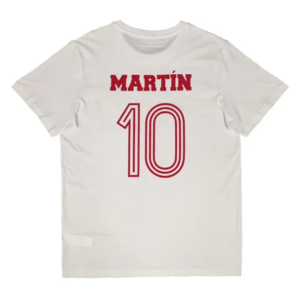 Camiseta manga corta Fernando Martin España blanca espalda