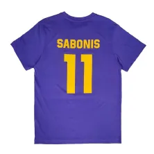 Camiseta Sabonis Forum Valladolid manga corta ACB en violeta, espalda
