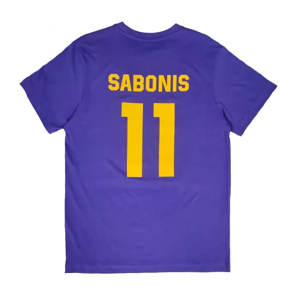 Camiseta Sabonis Forum Valladolid manga corta ACB en violeta, espalda