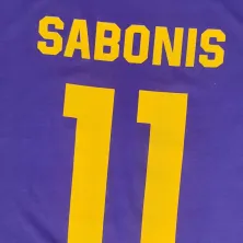Camiseta Sabonis Forum Valladolid manga corta ACB en violeta, dorsal