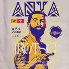 Camiseta manga larga Anta Kai Irving Power serigrafia