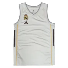 Camiseta Real Madrid Baloncesto Primera Equipación Adidas 2025-26 blanca