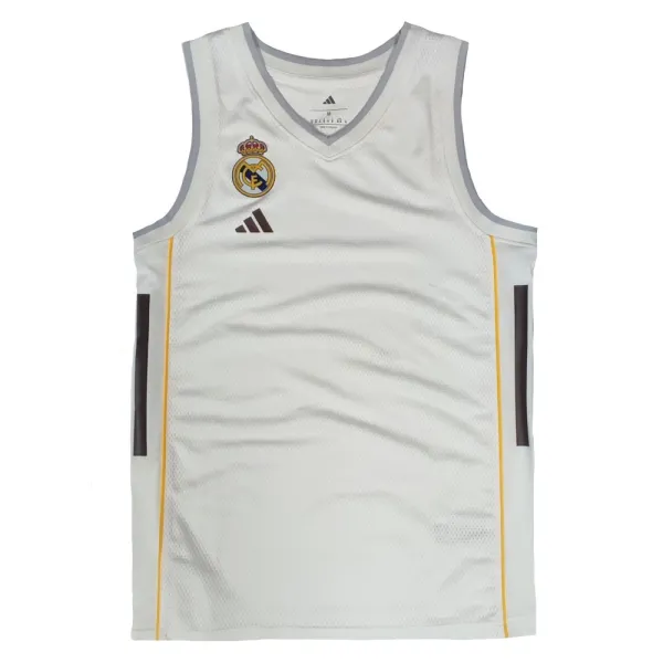 Camiseta Real Madrid Baloncesto Primera Equipación Adidas 2025-26 blanca