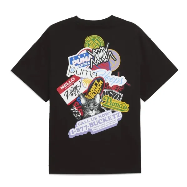 Camiseta manga corta baloncesto HooperHotline Puma negra espalda