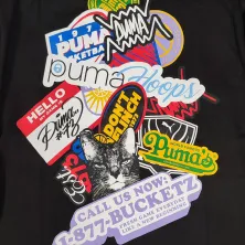 Camiseta manga corta baloncesto HooperHotline Puma negra detalle