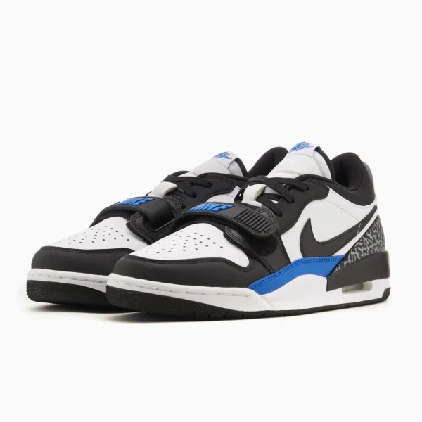 Zapatillas Air Jordan Legacy 312 en blanco y azul royal frontal