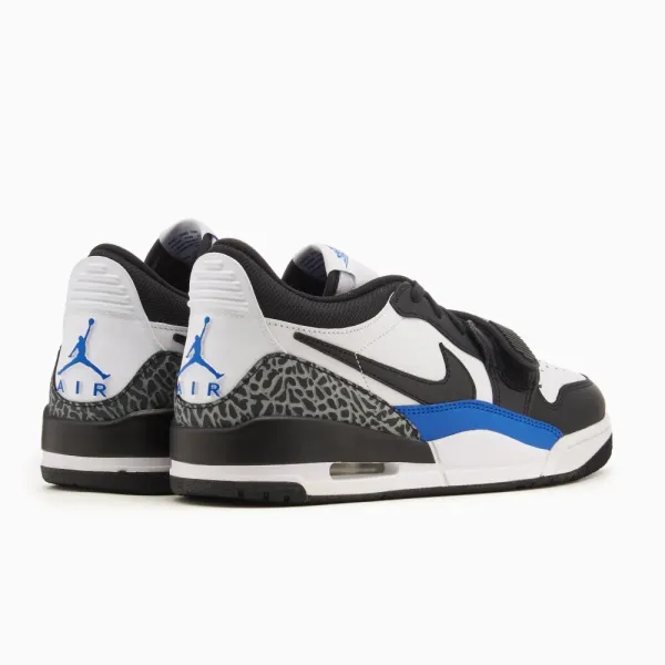 Zapatillas Air Jordan Legacy 312 en blanco y azul royal talones