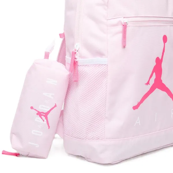 Mochila deportiva JAN Air School con estuche en rosa, detalle