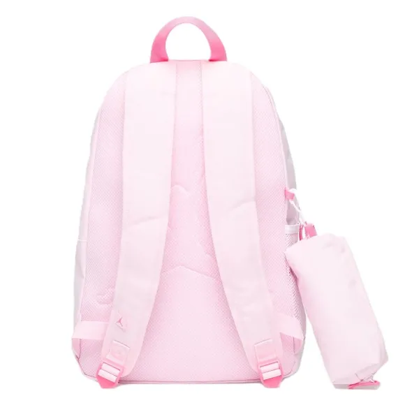 Mochila deportiva JAN Air School con estuche en rosa, espalda