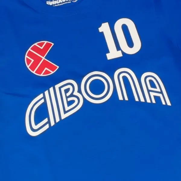 Camiseta Petrovic Cibona de manga corta detalle frontal