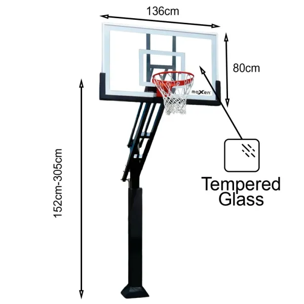Canasta de Baloncesto Moxen Mamba 54 cristal templado