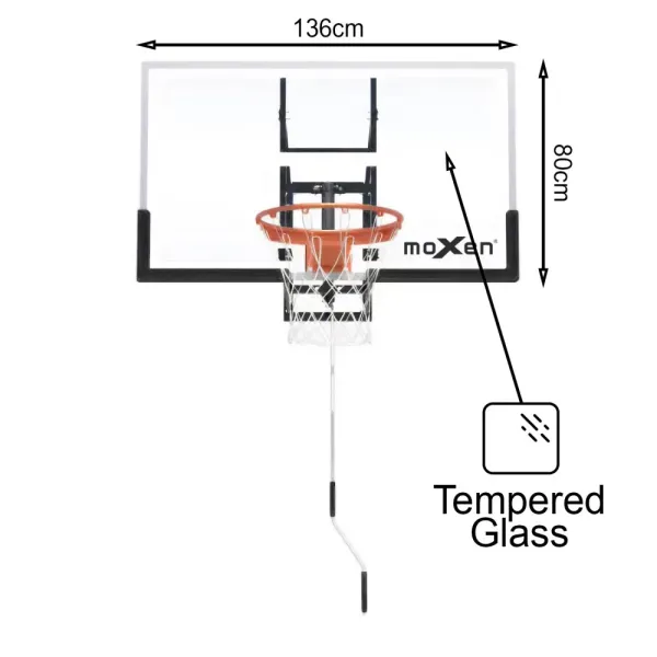 Tablero baloncesto ajustable Moxen Orlando medidas