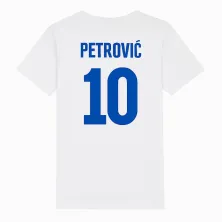 Camiseta baloncesto manga corta Drazen Petrovic Cibona blanca espalda