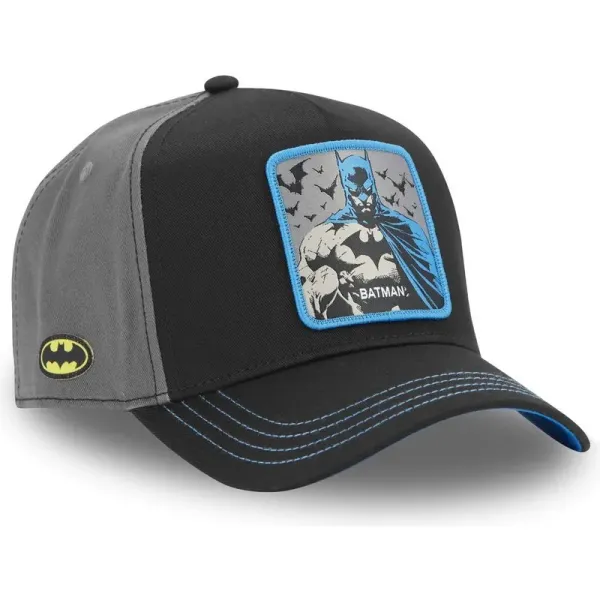Gorra curva Capslab Batman negra y gris