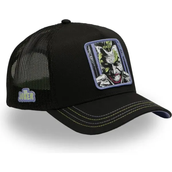 Gorra curva Capslab Joker en negro lateral