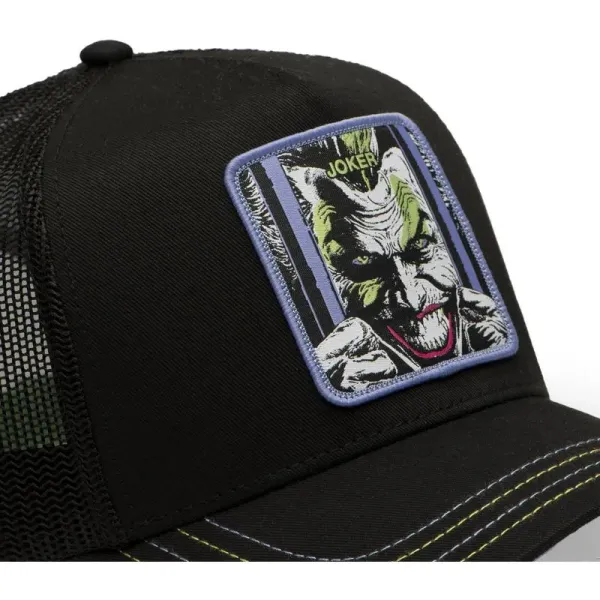 Gorra curva Capslab Joker en negro detalle bordado