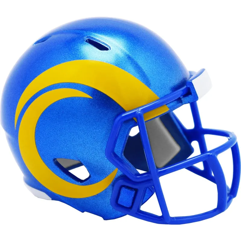 Casco Los Angeles Rams Ridell Pocket en azul