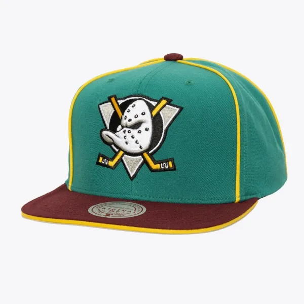 Gorra plana Anaheim Ducks Mitchell and Ness verde