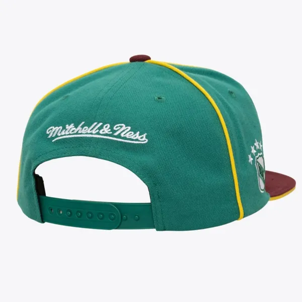 Gorra plana Anaheim Ducks Mitchell and Ness parte trasera