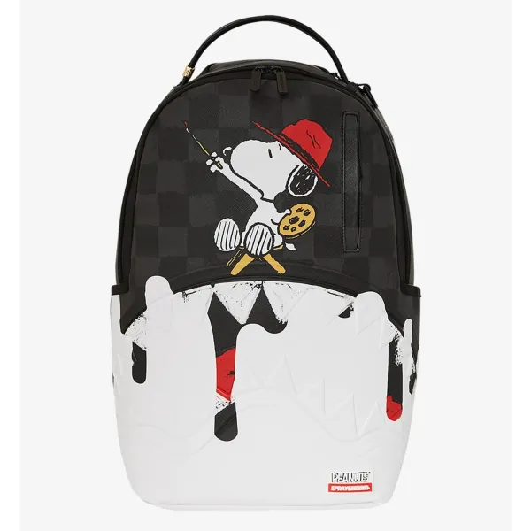 Sprayground Snoopy painting en negro y blanca