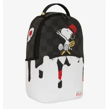 Sprayground Snoopy painting en negro y blanca lateral interior