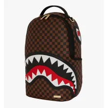 Sprayground Shark in Paris Sawtooth marron lateral