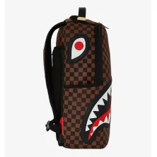 Sprayground Shark in Paris Sawtooth marron lado