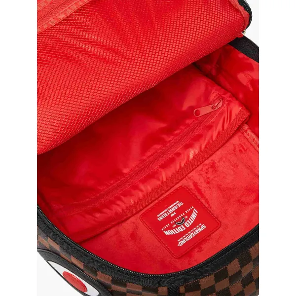 Sprayground Shark in Paris Sawtooth marron interior