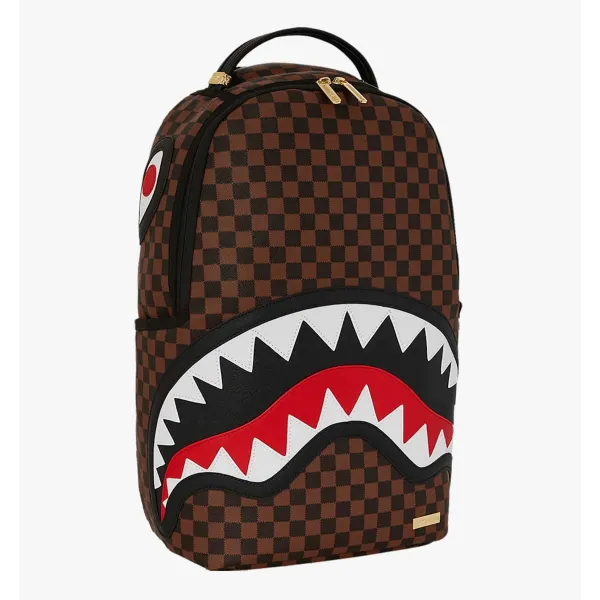 Sprayground Shark in Paris Sawtooth marron lateral 2